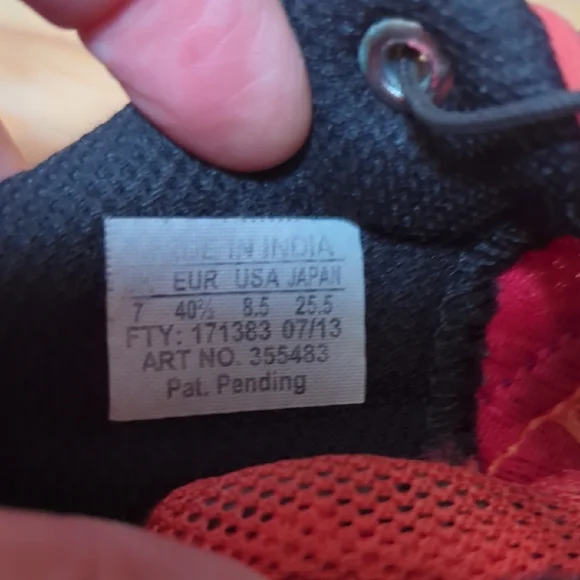 Salomon XR Mission Red and Purple Athletic Running Shoes with Quicklace - Picture 5 of 6